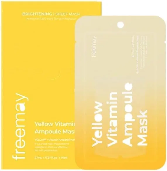 Маска для лица листовая Freemay Yellow Vitamins, 1 шт, 27 мл