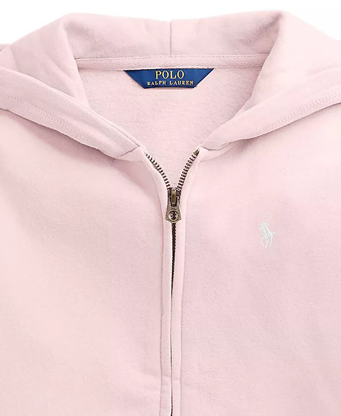 Детская флисовая худи с молнией для девочек 7-16 лет Polo Ralph Lauren, розовый — фото 3
