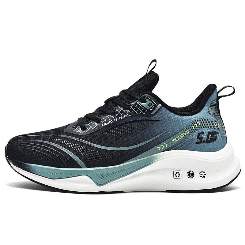 

Kuding Мужские дышащие амортизирующие низкие кроссовки для бега с эффектом отскока - черно-зеленые [Всесезонные], цвет Black Green[All-Season]