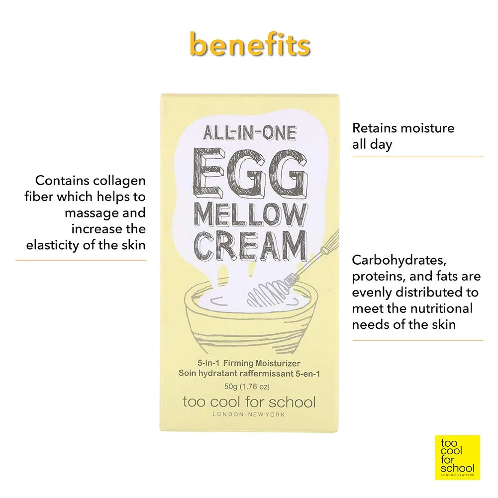 Увлажняющий крем Too Cool for School All-in-One Egg Mellow Cream, 5-в-1, 1,76 унции. — фото 3