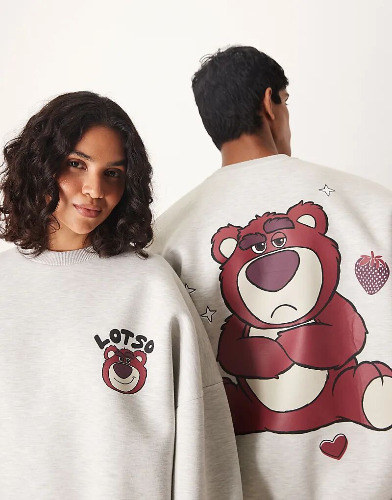 

Толстовка унисекс с аквалангом и принтом Lotso в сером цвете от ASOS DESIGN Disney Pixar