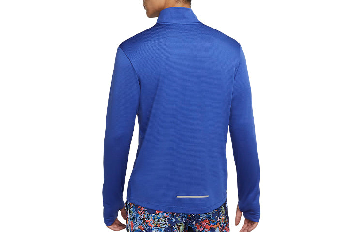 Футболка Nike Pacer Dri-FIT Cardigan Running Sports Long Sleeves T-shirt Royal blue — фото 2