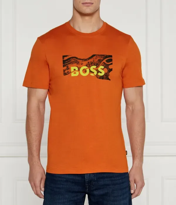 Футболка Te_Building regular fit Boss Orange, оранжевый