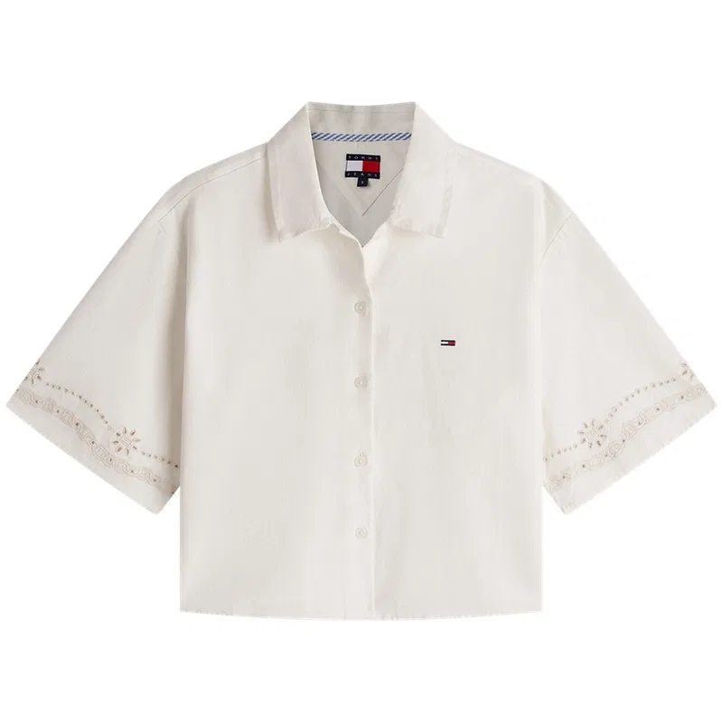 Рубашка женская ecru YBH Lapel Moderate Shirt Tommy Hilfiger