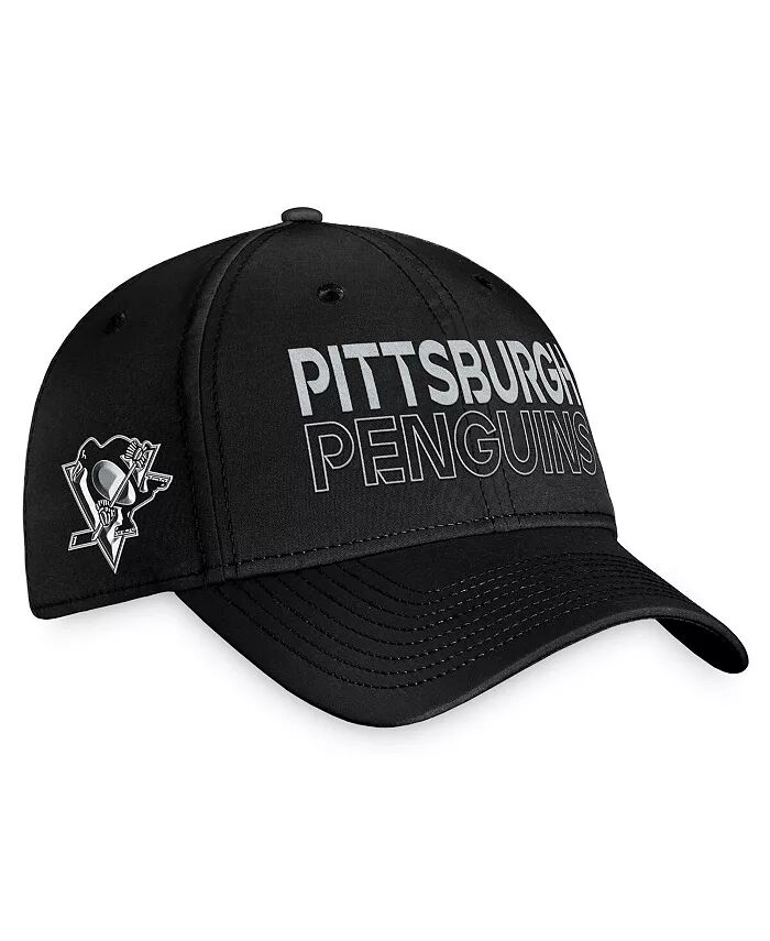 

Мужская черная бейсболка Pittsburgh Penguins Authentic Pro Road Flex Fanatics