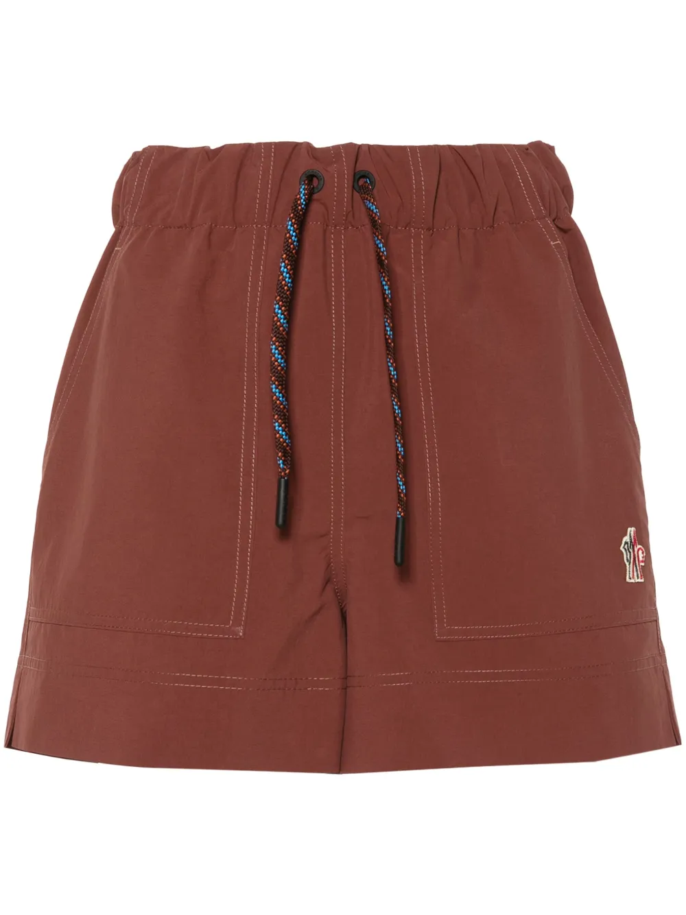 

Шорты с нашивкой-логотипом Moncler Grenoble, коричневый