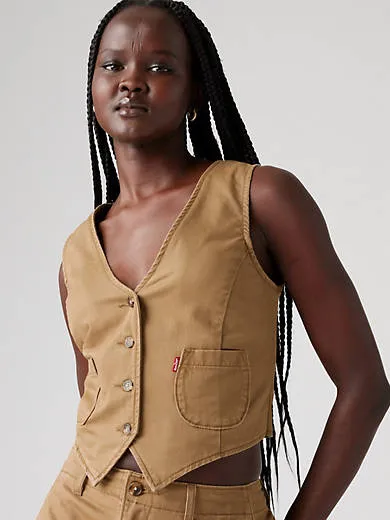 

Сшитый на заказ жилет Levi's, коричневый
