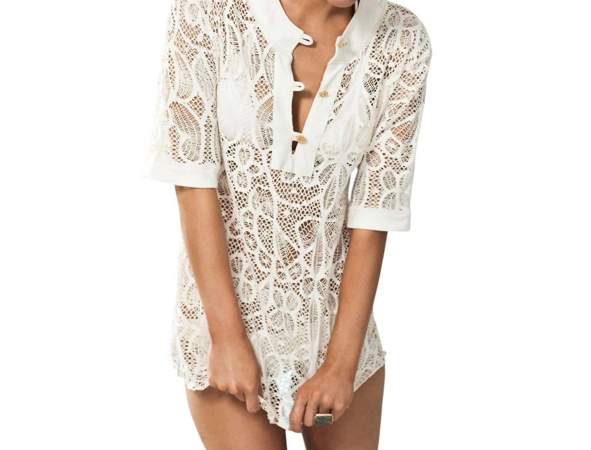 

Туника Lucca крючком накидка кремового цвета L Space