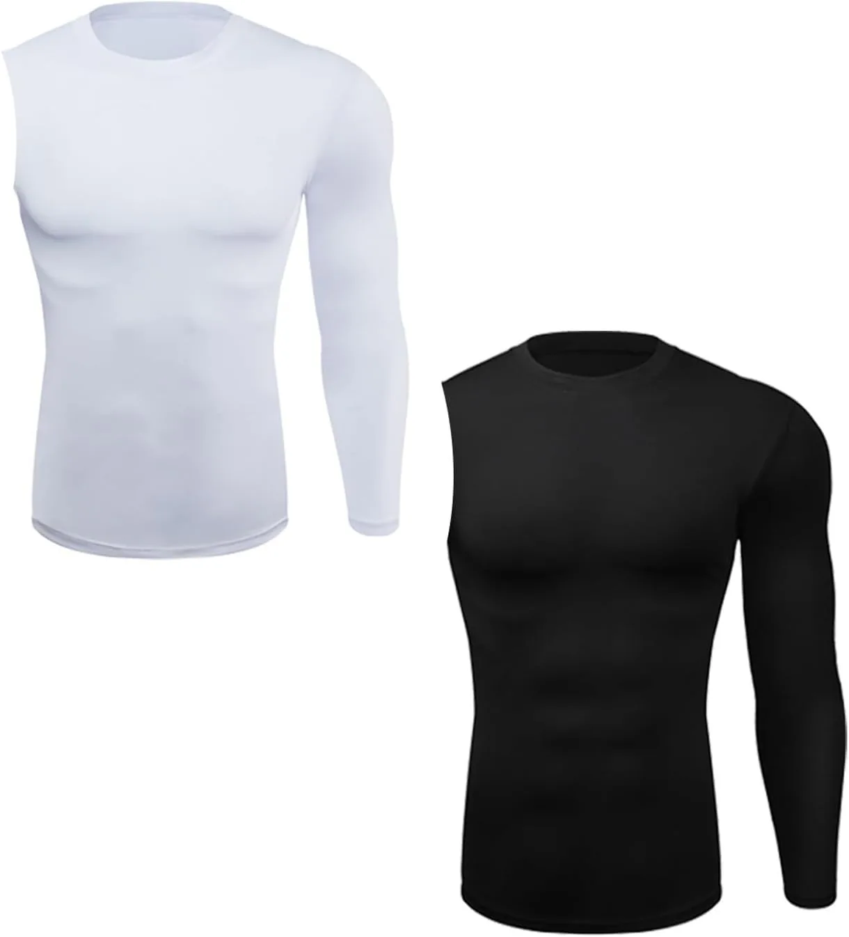 

BaronHong 1/2 Single Arm Long Sleeve Compression Shirts Men