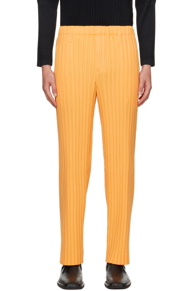 

Брюки с коробчатыми складками Homme Plissé Issey Miyake, оранжевый