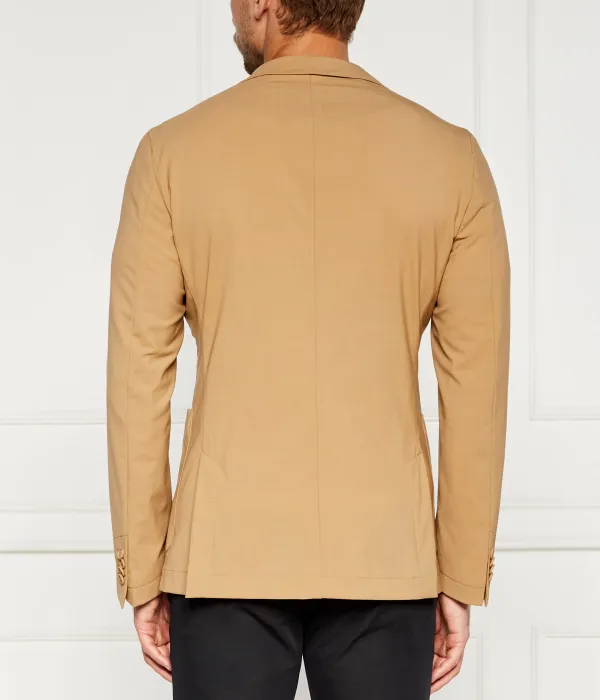 Элегантный шерстяной жакет p-hanry-wg-241 Slim fit Boss, бежевый — фото 4