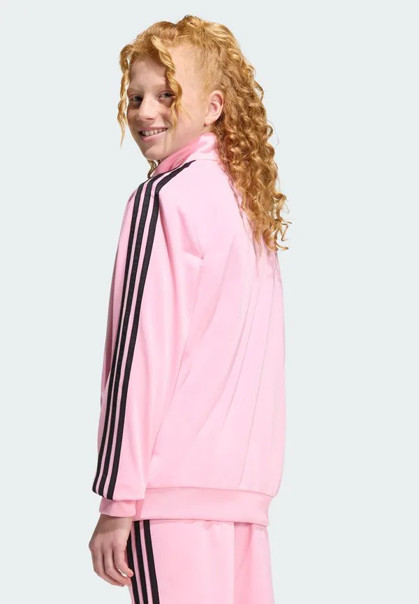 Свободная тренировочная куртка firebird для легкой атлетики Adidas Originals, Light Pink/Black — фото 2