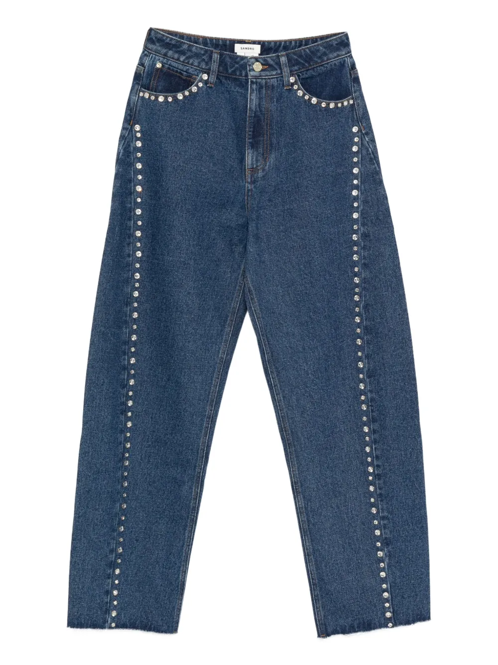 

Джинсы с бахромой Sandro, синий