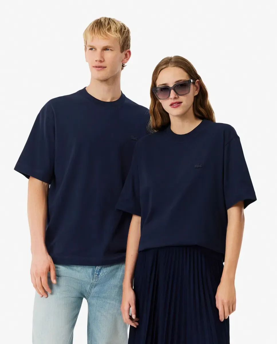 Унисекс футболка с коротким рукавом Lacoste, темно-синий
