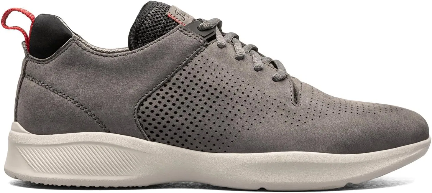 Мужские кроссовки Florsheim Studio Perf Toe Trainers, 2-Grey Nubuck Leather. White Sole — фото 2