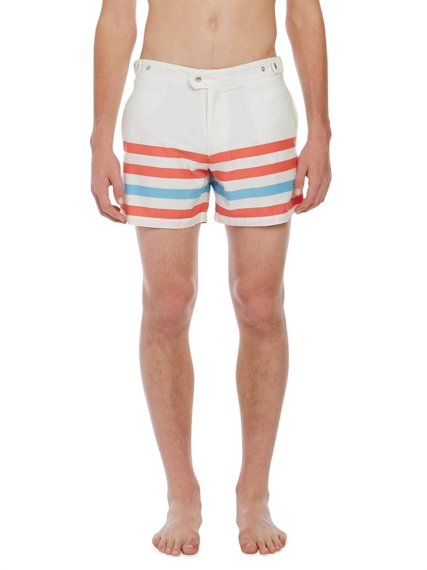 

Плавки-шорты Kennedy Swim Shorts цвета: кремовый/коралловый/синий Solid & Striped