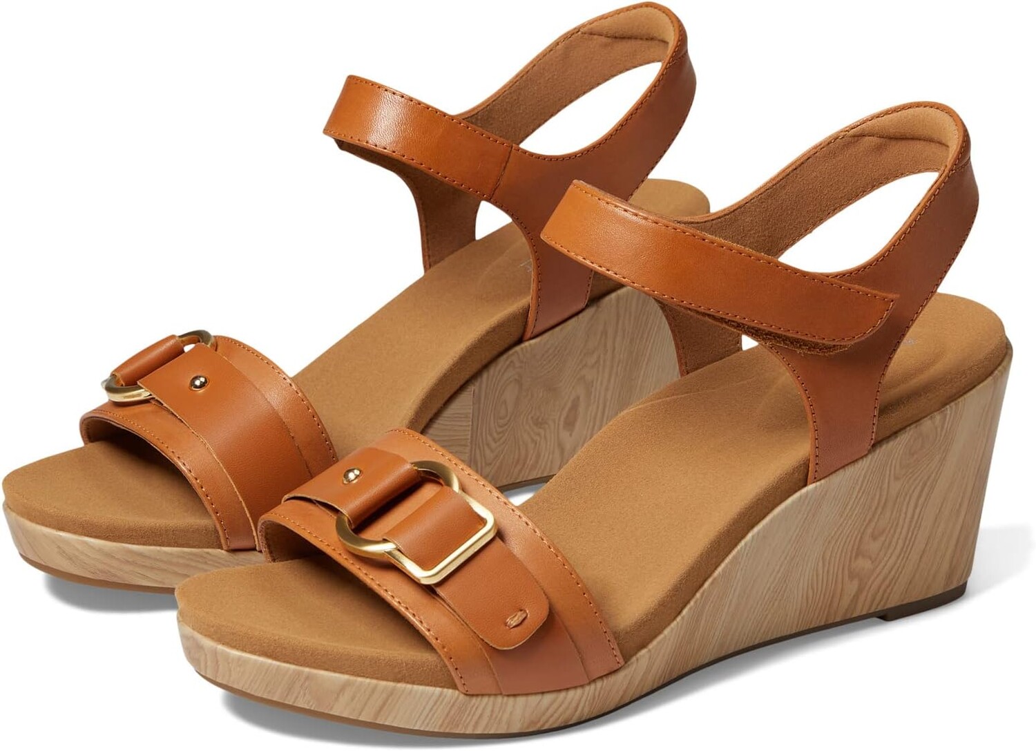 

Босоножки Briah II Two Band Rockport, светло-коричневая кожа