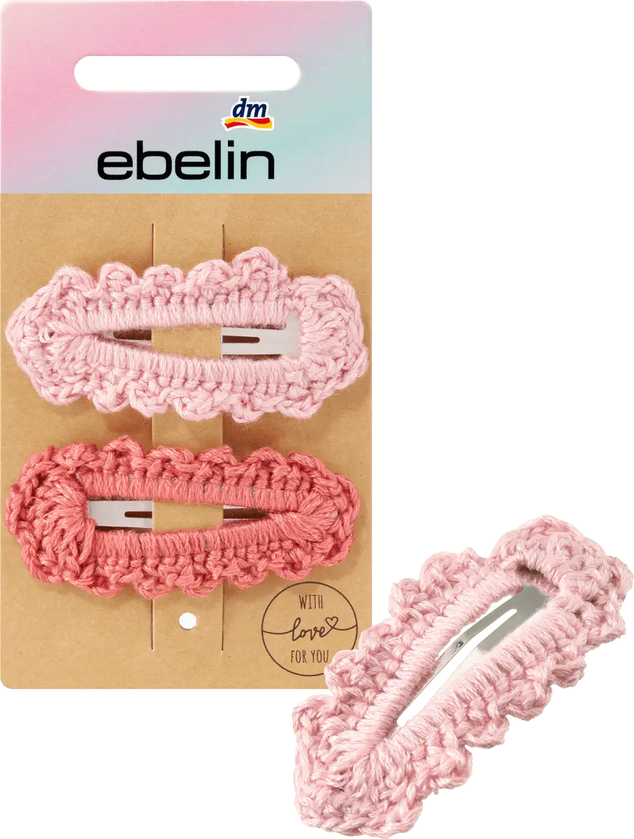 

Заколки для волос крючком розовых тонов 2 шт. ebelin