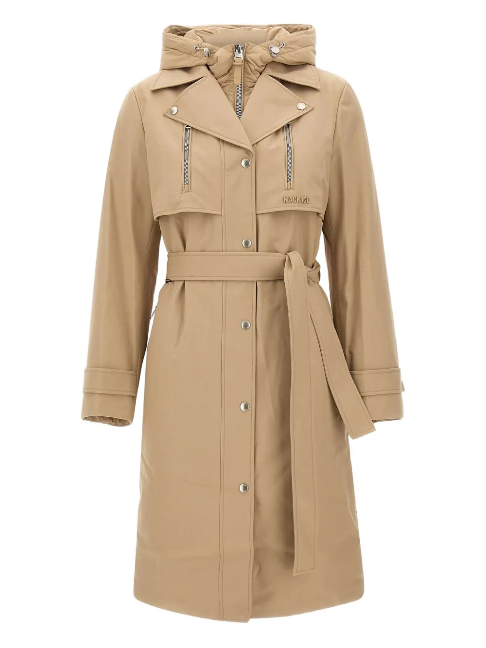 

Пальто с поясом от Siobhan Mackage, нейтральный