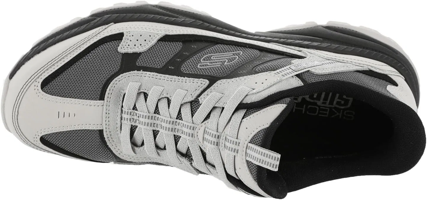 Мужские слипоны Skechers Vigor, Grey Black — фото 2