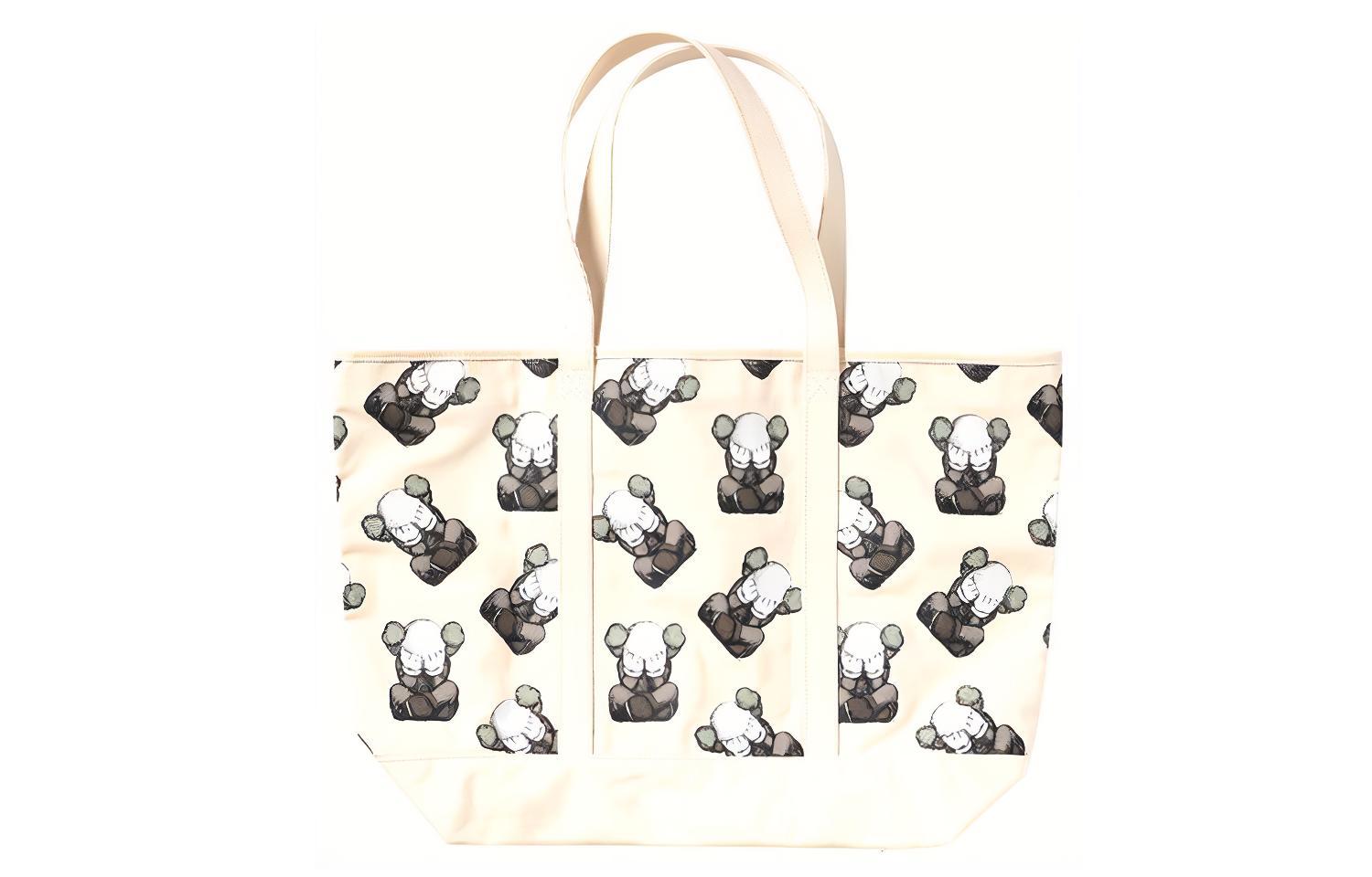 

Сумка-шоппер из хлопка Kaws Uniqlo Collaboration унисекс цвета айвори