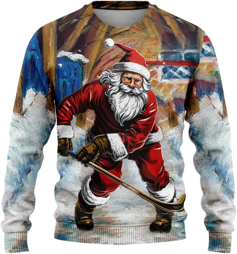 

Свитер Sports Ugly Christmas для женщин, 3D Santa HANZSPROUT