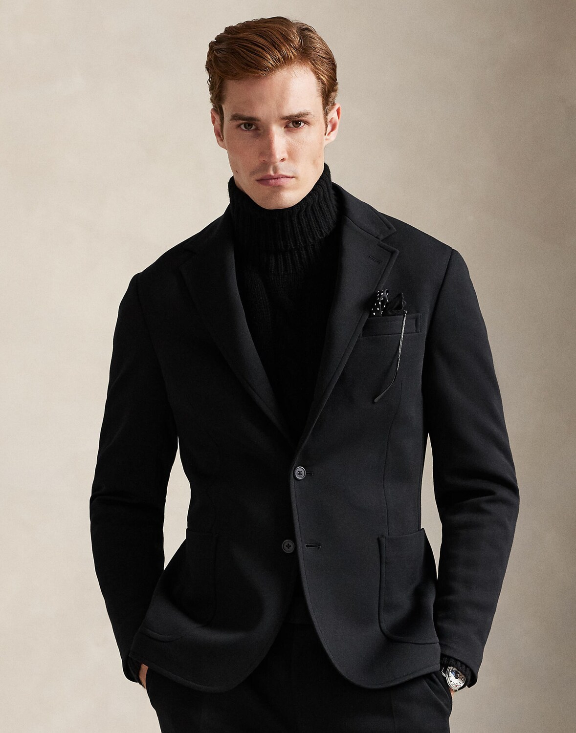 Polo Ralph Lauren Приталенный пиджак Slim fit в черном цвете — фото 2
