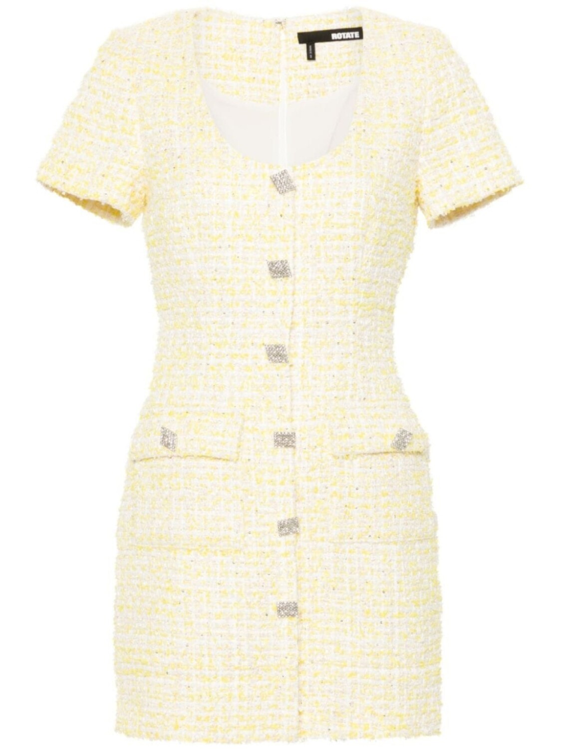 

ROTATE BIRGER CHRISTENSEN мини-платье из букле, желтый