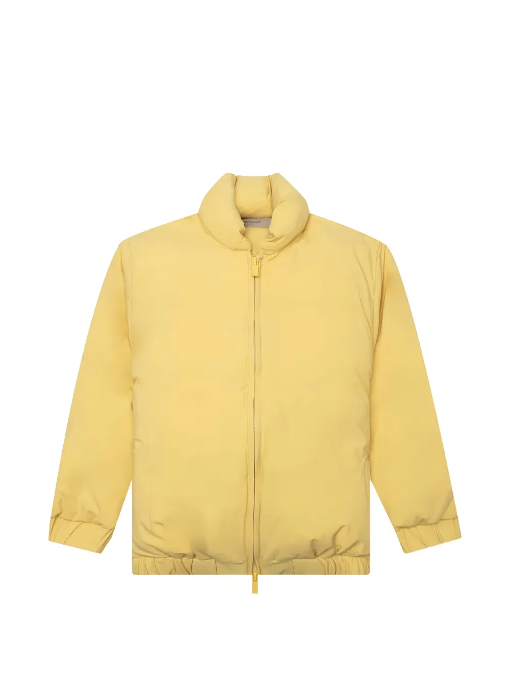 Пуховая куртка на молнии Fear Of God Essentials Kids, желтый