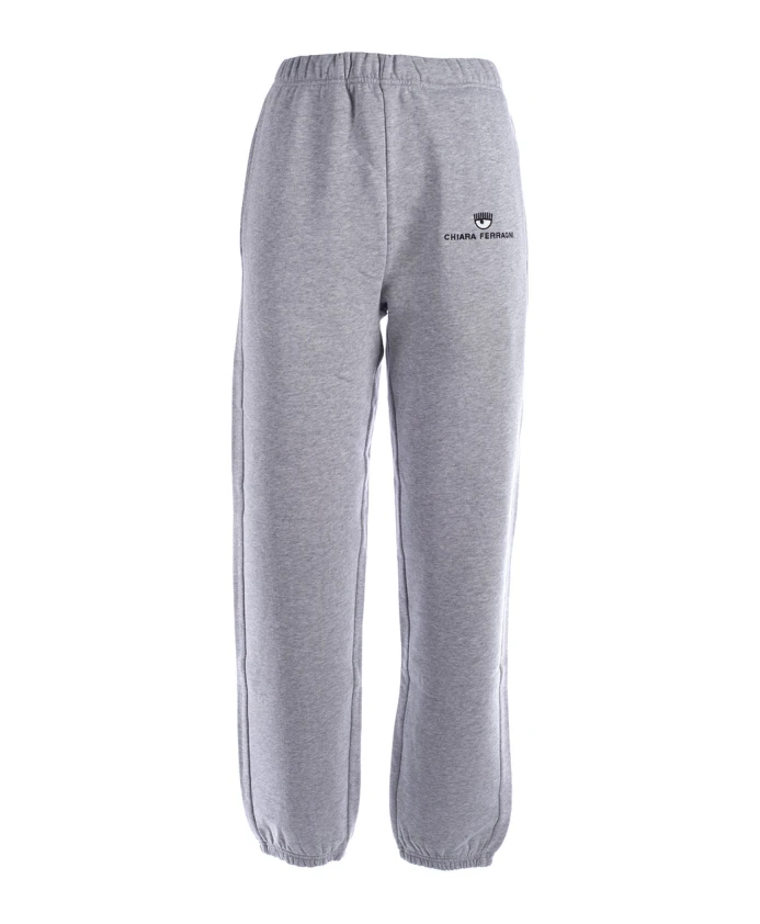 

Спортивные штаны с простым логотипом Chiara Ferragni Collection, серый