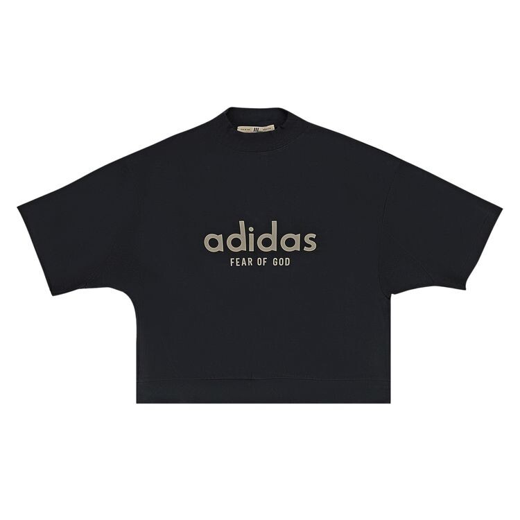 

Футболка adidas x Fear of God Athletics Heavy Jersey 3/4 Mock Tee Black, черный