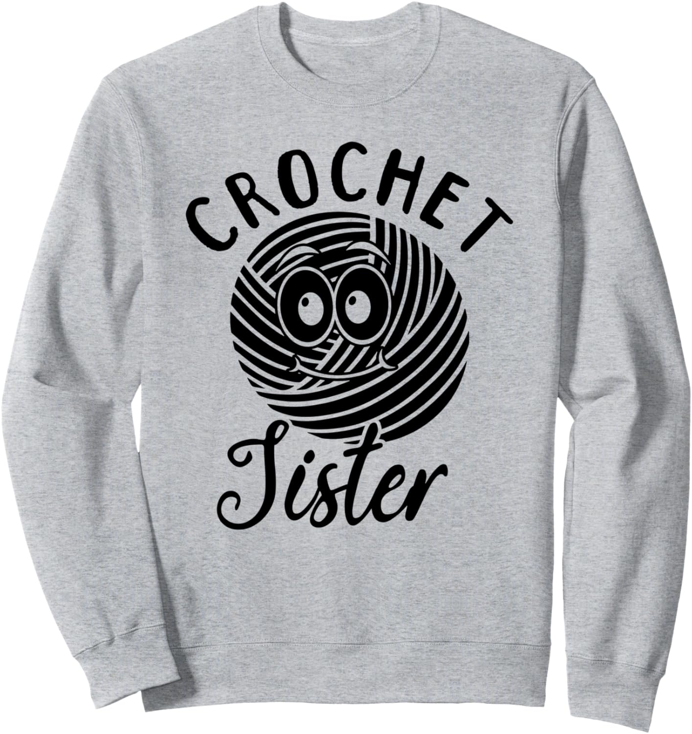 

Вязаная сестра, вязаная толстовка Crochet Sister, серый