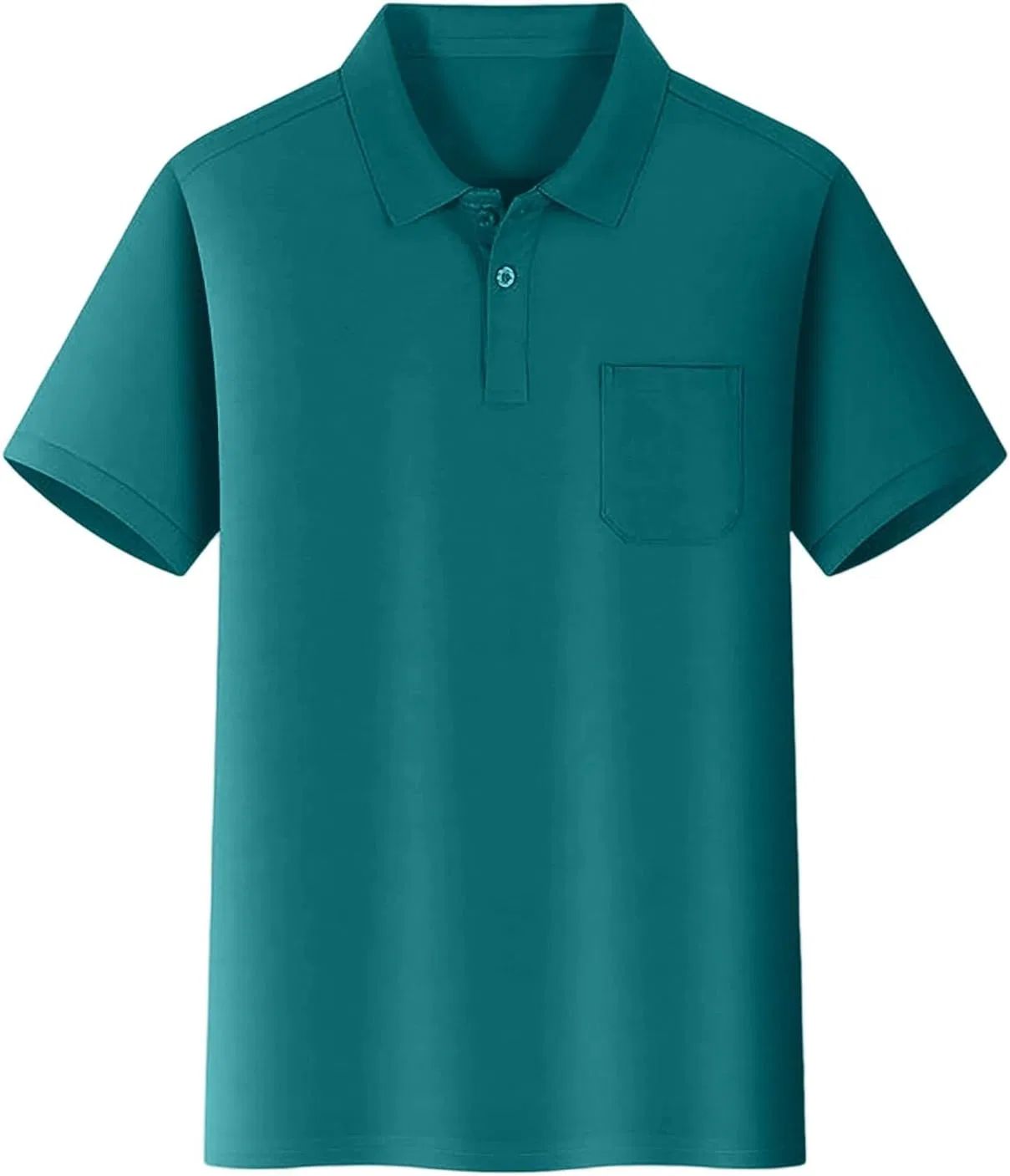 Пике поло для мальчиков, дышащая ткань, бренд Generic, цвет Zzc01- Dark Green — фото 2