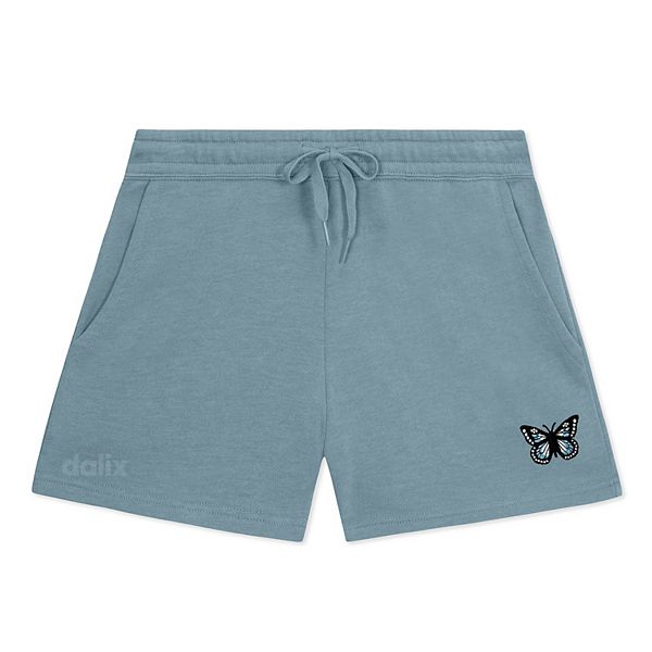 

Женские шорты из флиса midweight washed butterfly Dalix, Misty Blue