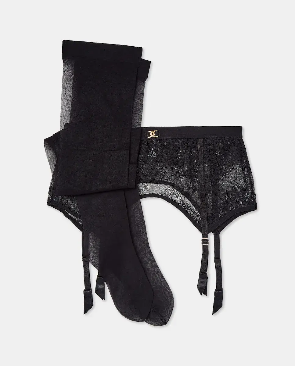 

Полупрозрачные женские чулки Philippe Matignon, черный