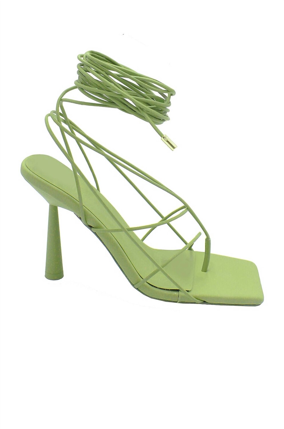 Женские сандалии на шнуровке цвета Apple Green GIA BORGHINI — фото 4
