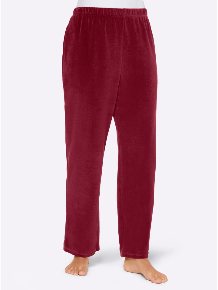 

WITT WEIDEN Велюровые брюки темно-красного цвета