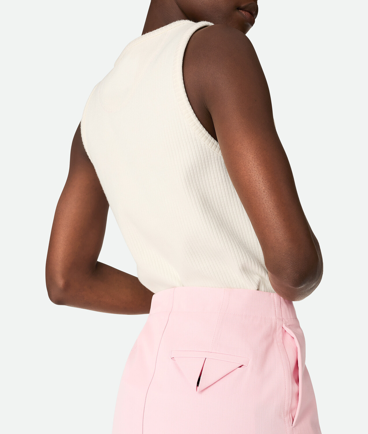 Cotton twill skirt BOTTEGA VENETA, камелия — фото 4