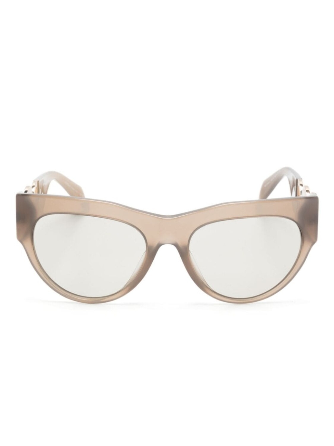 

Versace Eyewear Winged Medusa cat-eye frame sunglasses, коричневый