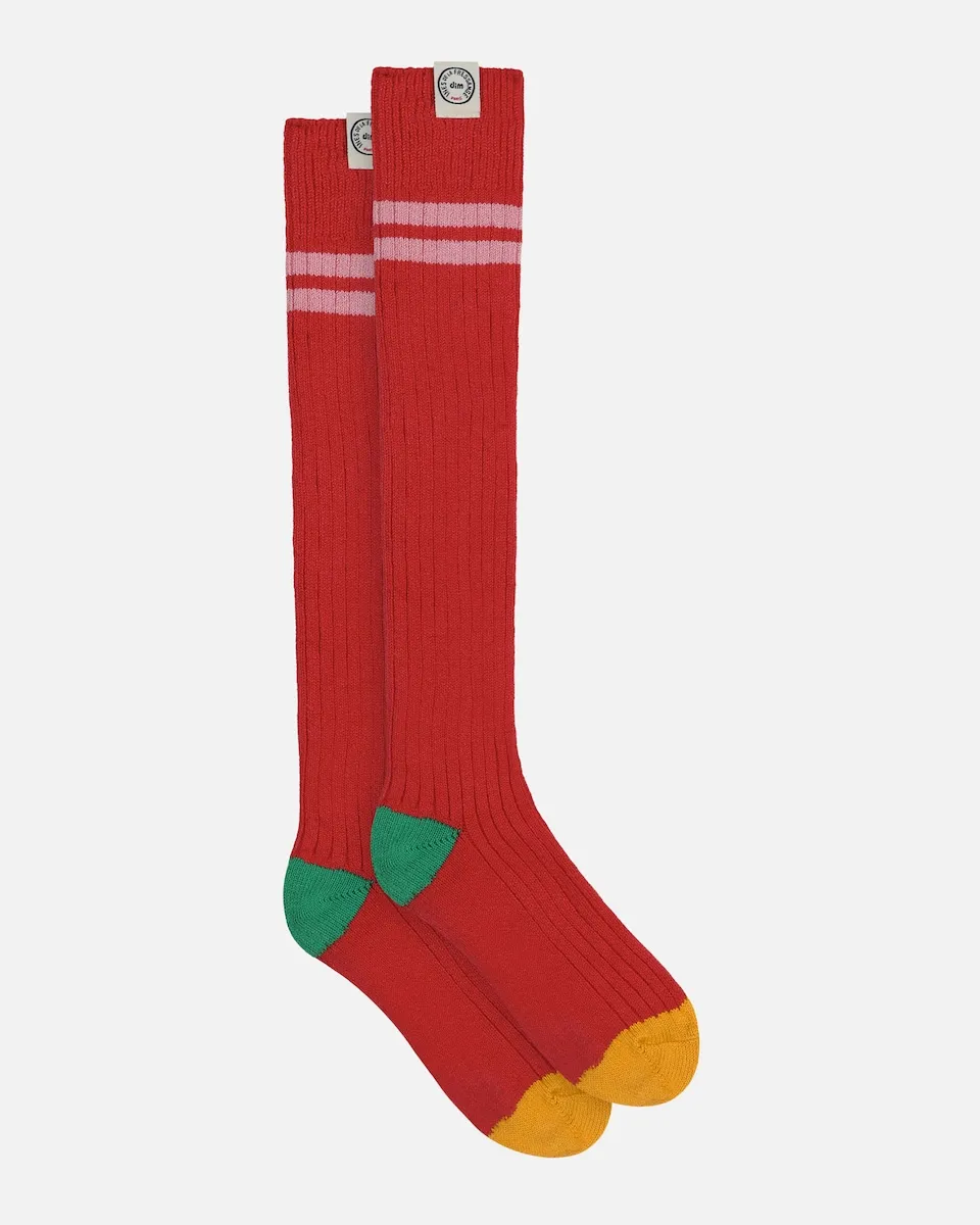 

Высокие ребристые носки Dim, бордовый