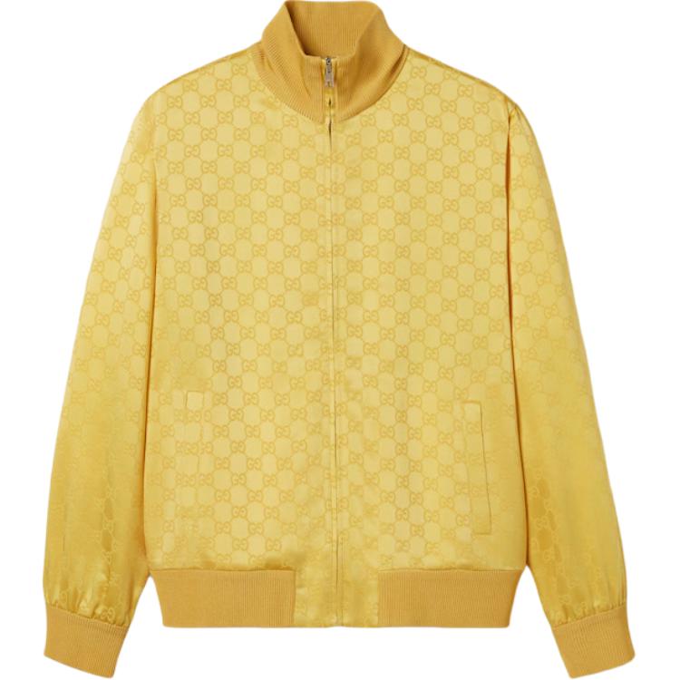 

GUCCI Монограммированная куртка на молнии, Yellow