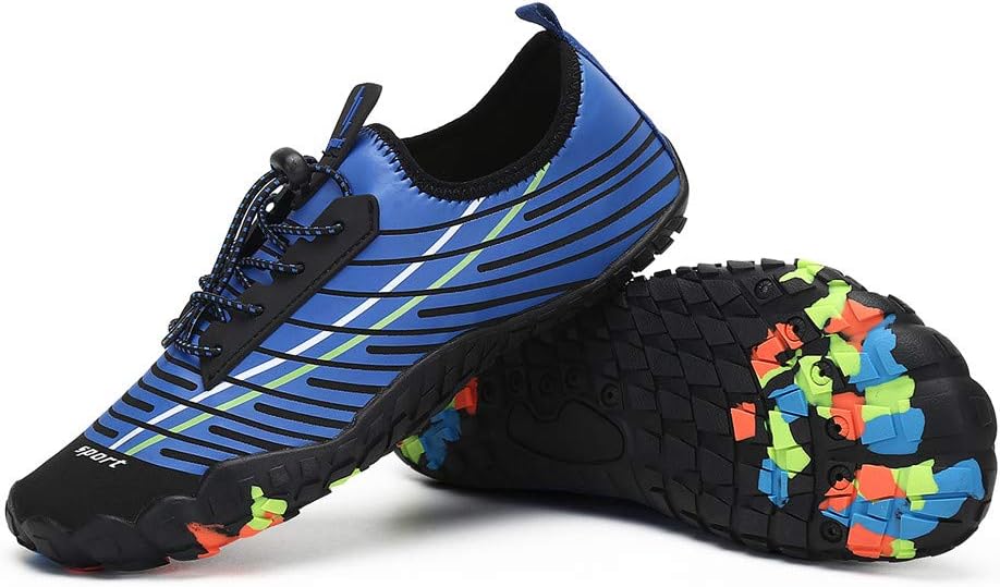 

Универсальные водонепроницаемые туфли для плавания, быстросохнущие, для водных видов спорта, пляжа, плавания, йоги, легкие, дышащие, для тренировок, ходьбы по пляжу и вождения Asifn, синий