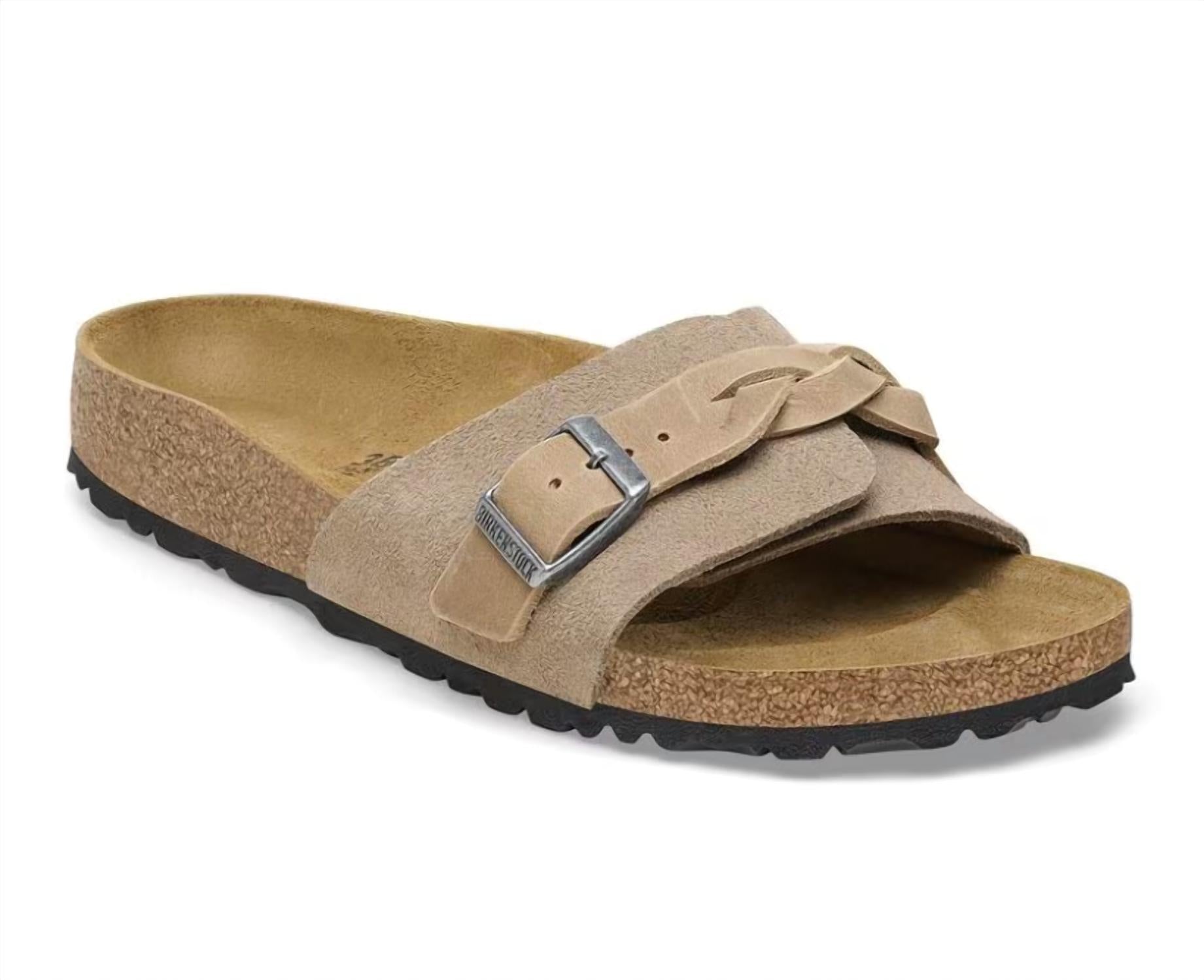 Женские плетеные замшевые сандалии Oita в цвете таупе Birkenstock, Taupe