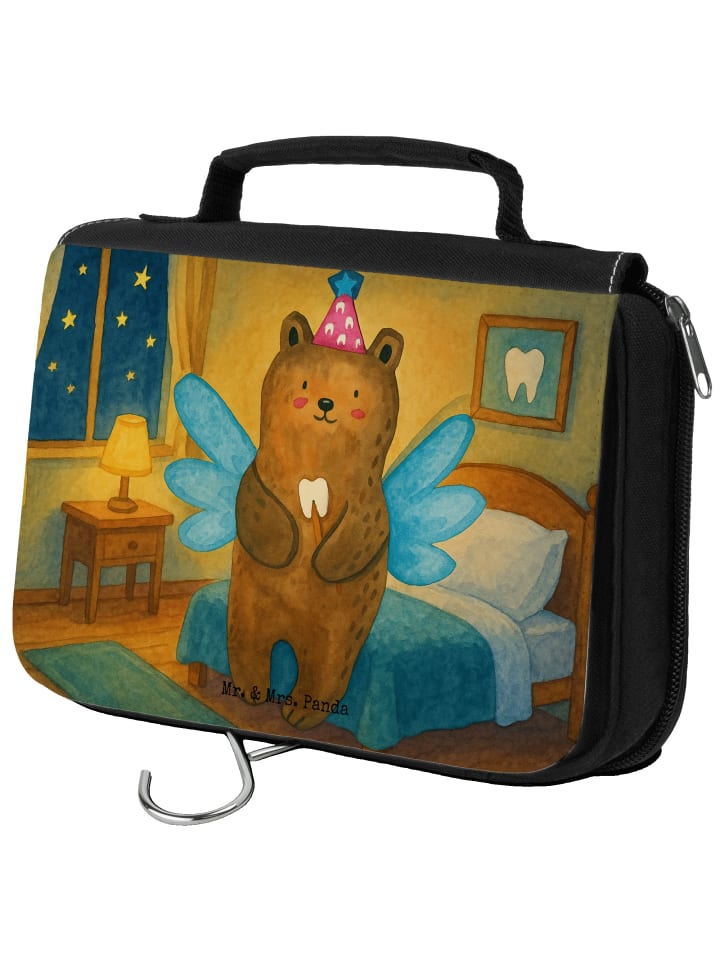 

Mr. & Mrs. Panda Косметичка с изображением медведя и зубной феи, без надписей, белого цвета