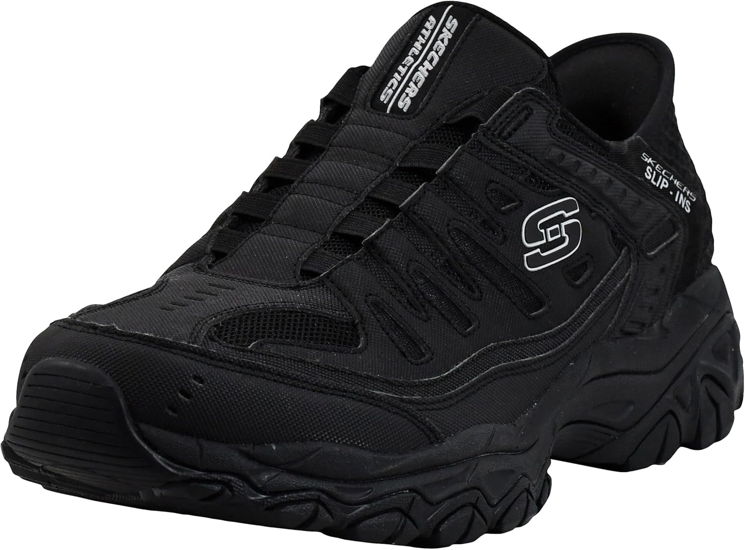 

Мужские мокасины Skechers Afterburn M. Fit Ridgeburn без застежек с легким надеванием, черный