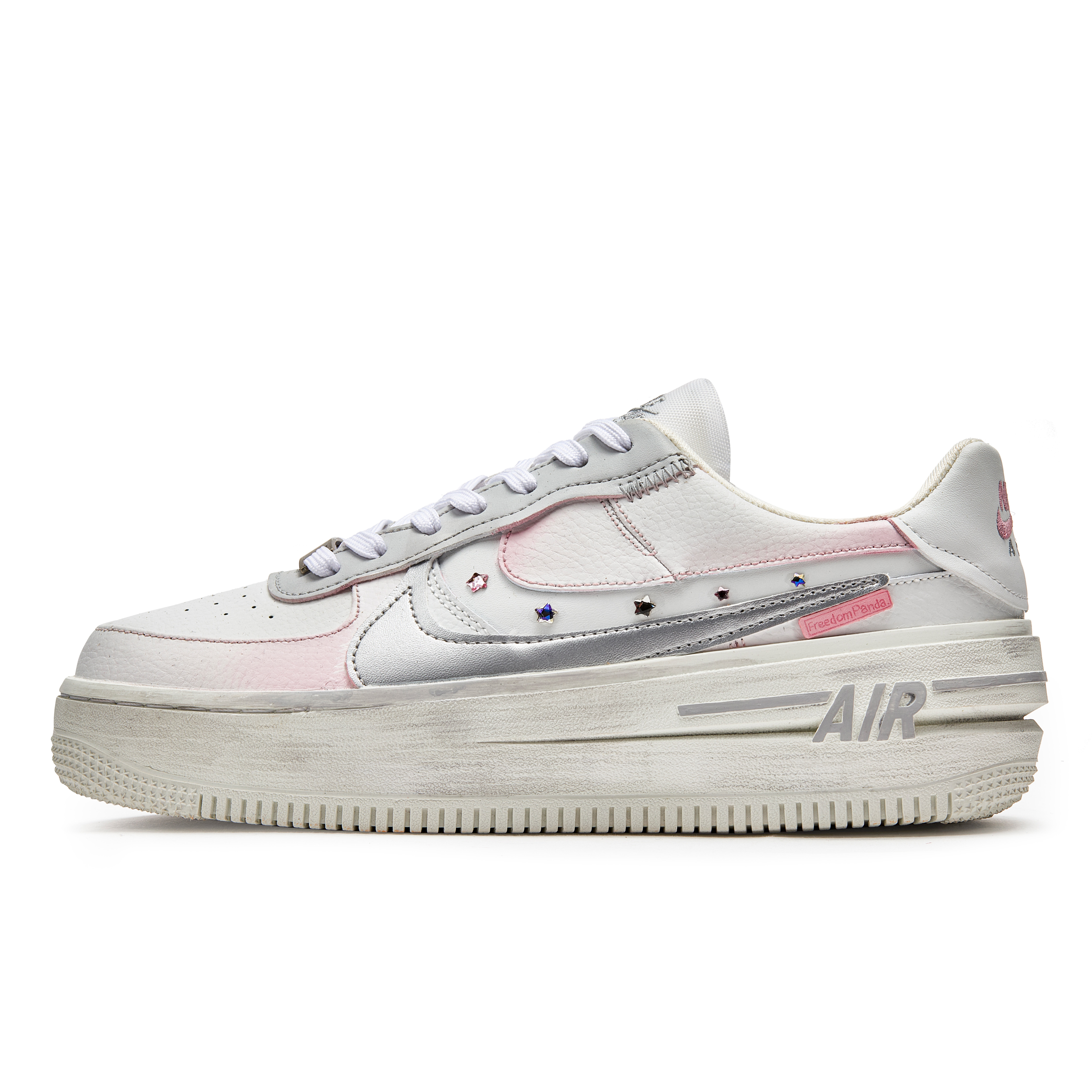 

Кроссовки Nike Air Force 1 Skateboard Shoes Women's Low-Top White Pink, Белый, Кроссовки Nike Air Force 1 Skateboard Shoes Women's Low-Top White Pink