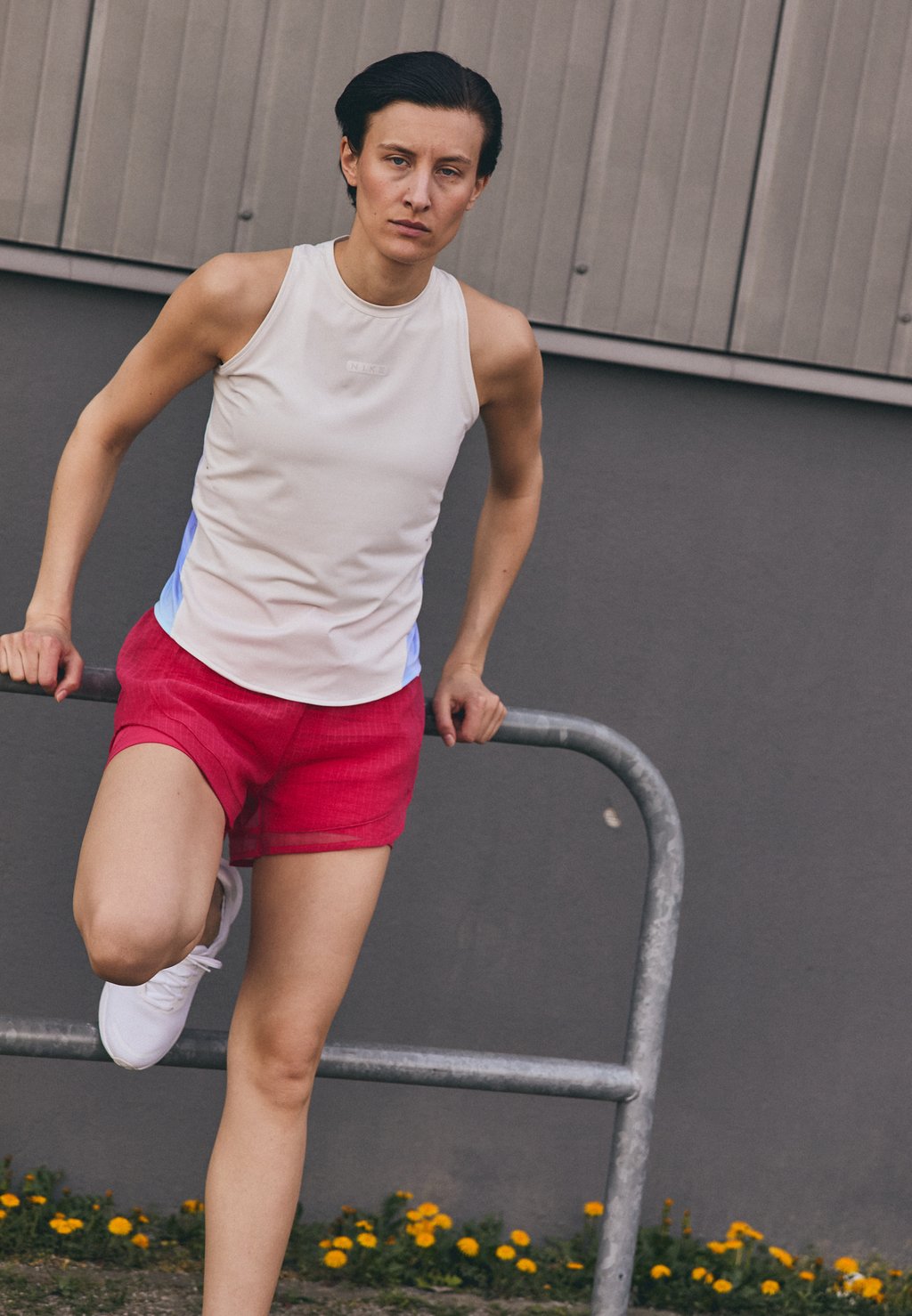 Топ TANK RING Nike Performance, светло-серый — фото 2