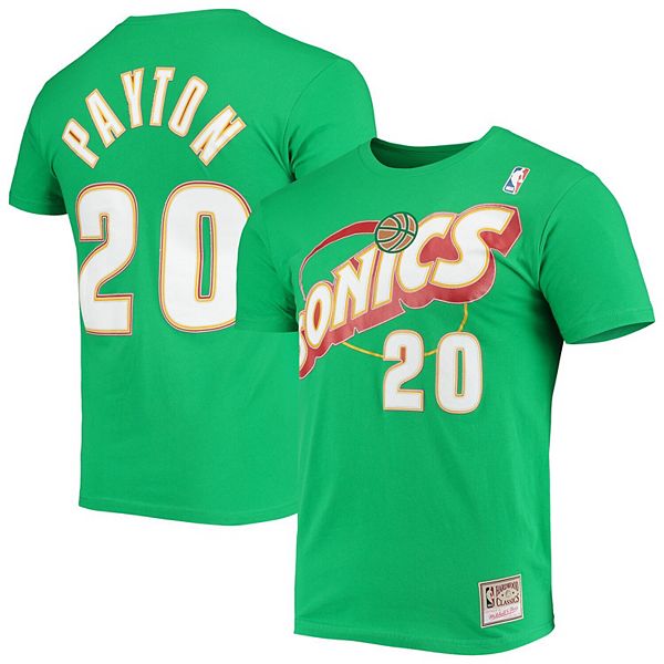 

Мужская футболка gary payton green seattle supersonics hardwood classics с именем и номером игрока Mitchell & Ness
