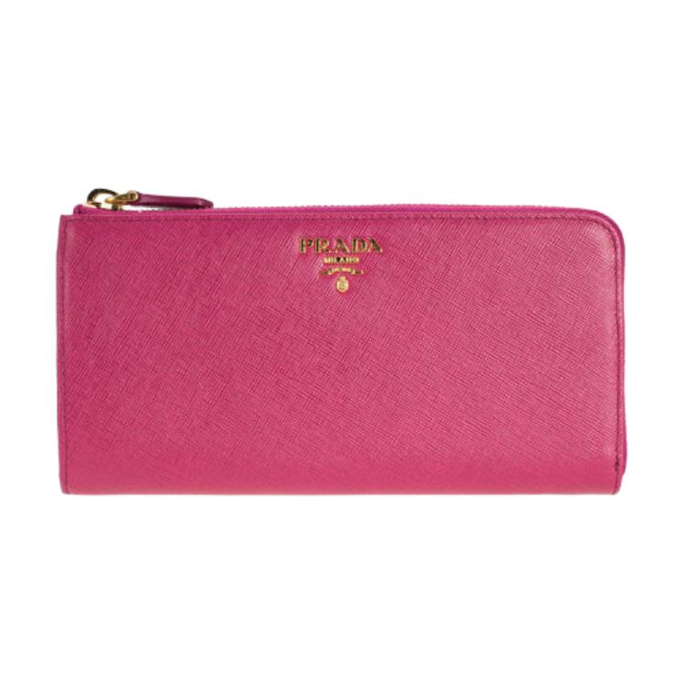 

Кошелёк из коровьей кожи женский розово-красный PRADA