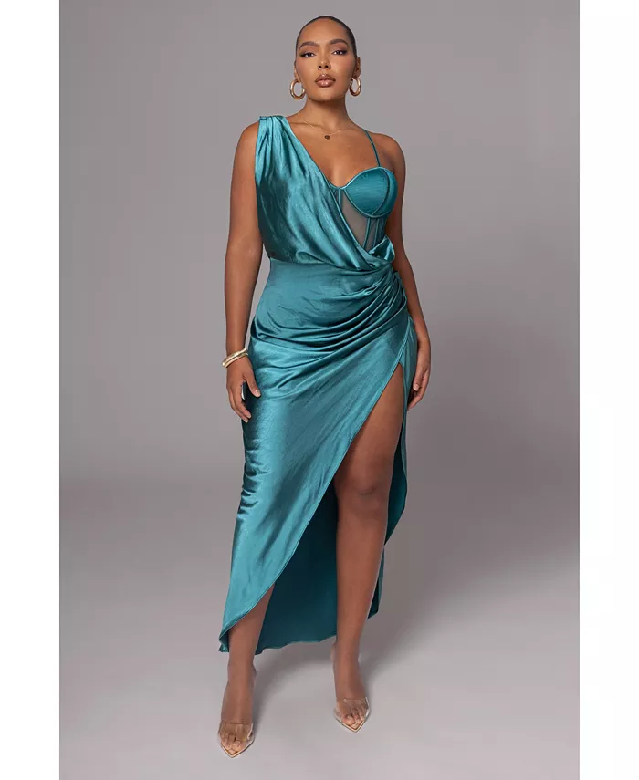 

Женское макси-платье Anastacia Drape JLUXLABEL, зеленый